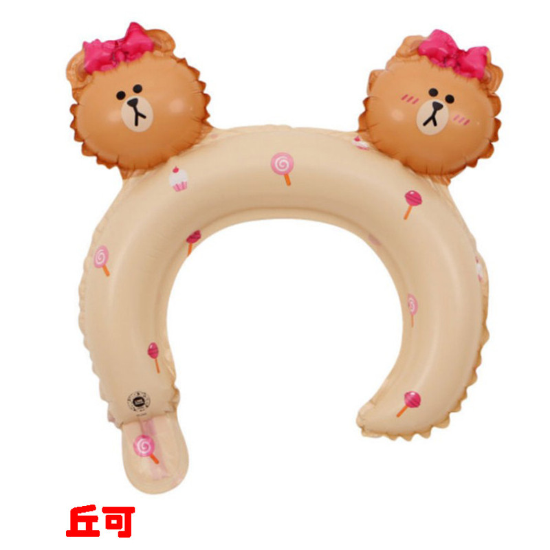 卡通头箍铝膜气球印字logo定制