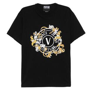 Versace/范思哲VJ 男士时尚奢潮印花纯棉短袖T恤 78GAHC01,CJ01C