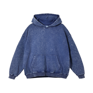 美式慵懒松弛感卫衣重磅复古水洗做旧帽衫hiphop街舞穿搭情路装潮