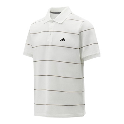 Adidas/阿迪达斯正品新款男白灰色条纹翻领短袖Polo衫KS0420