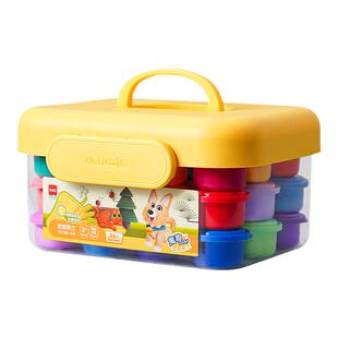 得力超轻粘土儿童无毒彩泥橡皮泥36色黏土幼儿园专用手工diy益智玩具低年级超轻黏土橡皮泥无毒彩泥儿童