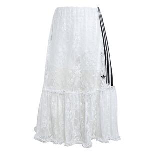 阿迪达斯三叶草女装夏季新款运动裙复古性感蕾丝裙半身裙KD2288