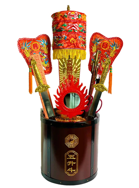 8寸实木手工闽南拜斗法器整套