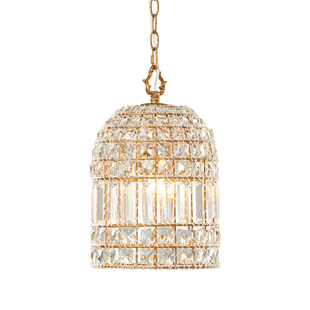 凯乔 法式水晶玄关灯复古走廊过道设计师款个性轻奢衣帽间吊灯