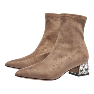 星期六瘦瘦靴冬季新款弹力靴增高时尚简约百搭女靴SSC4116357