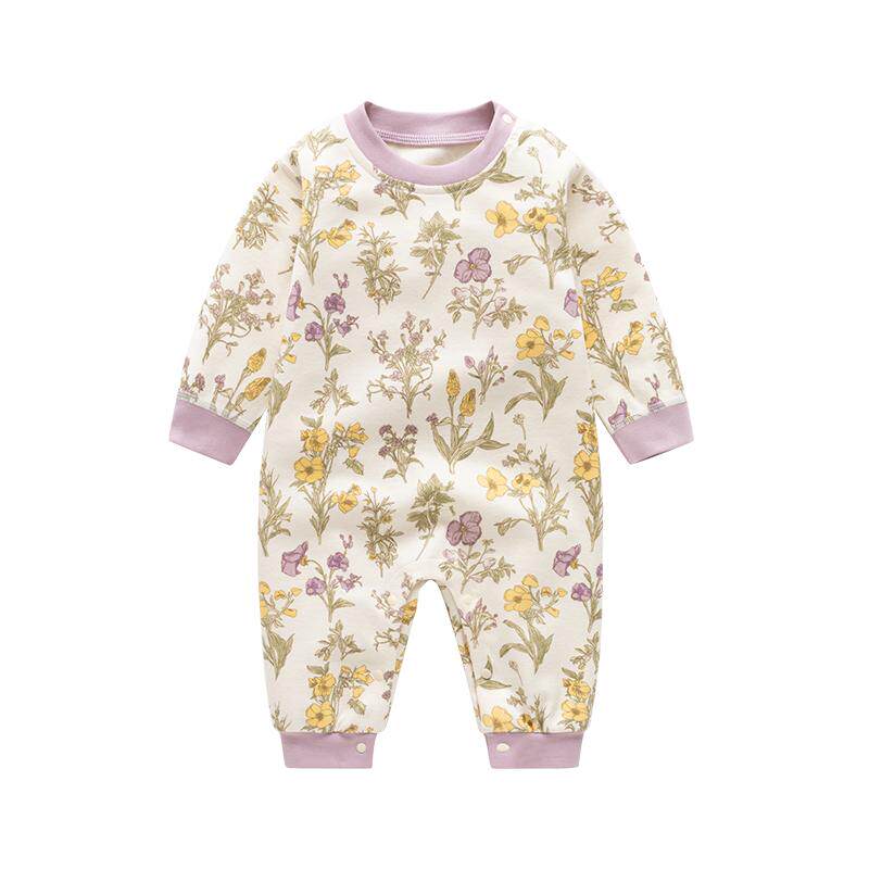 婴儿秋装连体衣服秋衣套装睡衣