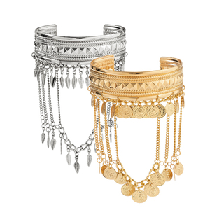 金色希腊风埃及臂环异域风手臂镯子印度首饰肚皮舞波西米亚风配饰