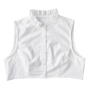 春秋棉麻衬衣领花边立领衬衫假领高领假领子女百搭装饰领子假衣领