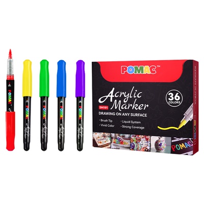 白雪直液式马克笔POMAC巨能画