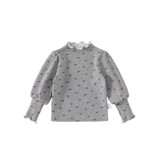 女童打底衫加绒儿童长袖T恤秋冬新款上衣女宝宝加厚衣服洋气童装