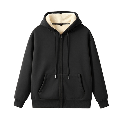 班尼路S&K加厚羊驼绒连帽卫衣男