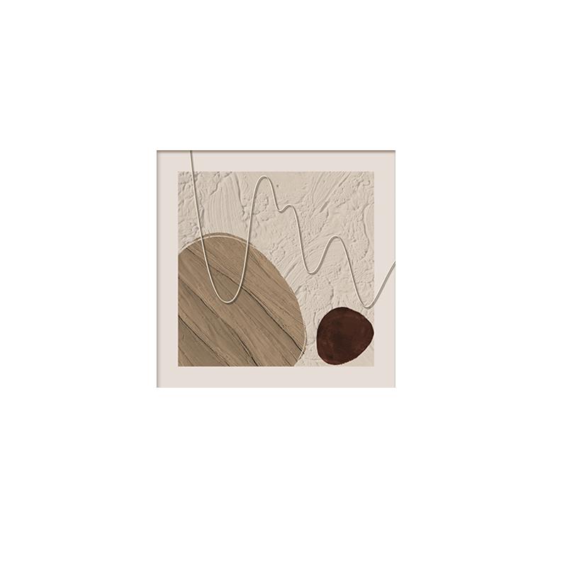 侘寂风玄关装饰画挂钟表高