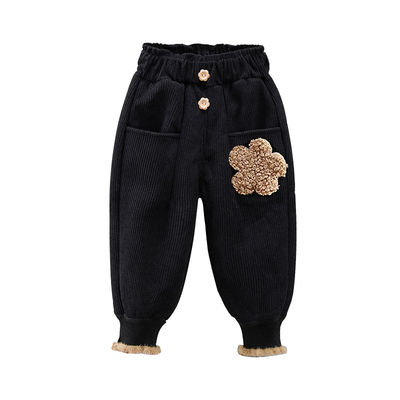 女童秋冬一体绒加绒长裤洋气