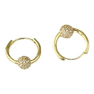 2025新款爆款小钻球耳环耳圈高级轻奢小众设计感耳扣气质百搭耳饰