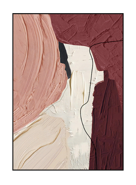 抽象几何线条装饰画现代简约客厅沙发背景墙组合挂画人物小众艺术