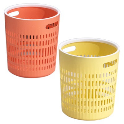 茶花垃圾桶压圈无盖圆形