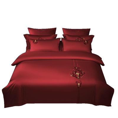 水星家纺100支长绒棉婚嫁四件套