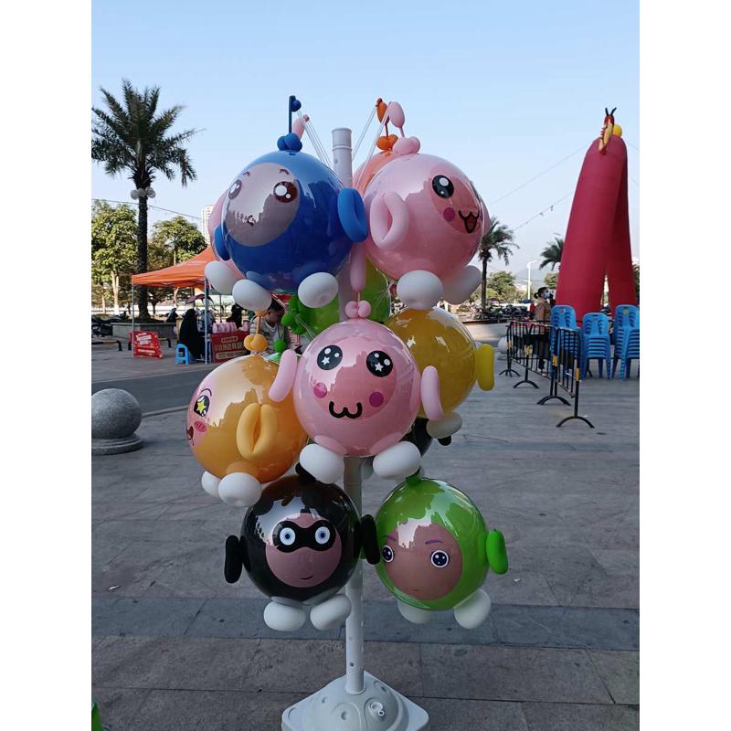 气球树可拆卸气球支架注水底座展示架地推摆摊布置场景插气球架子
