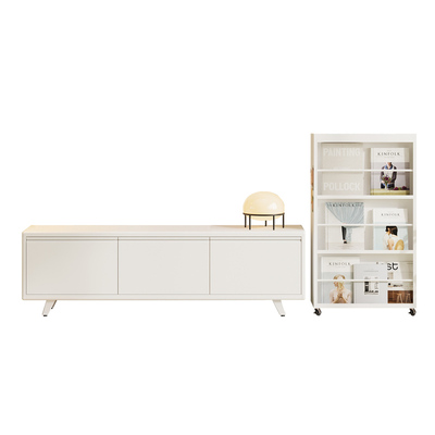 小户型金属中古风电视柜书架