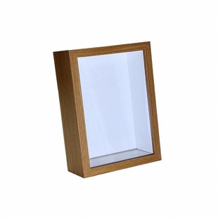 昆虫蝴蝶标本真玻璃相框镜面动植物手工DIY材料长方形摆台中空5cm