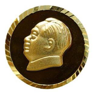 毛主席像章毛泽东纪念胸章 金头像徽章胸针胸章衣服配饰纪念礼品