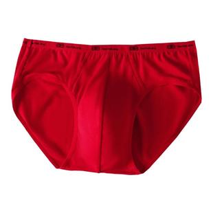 沺太郎本命年大红色莫代尔纯棉男三角内裤加大码全棉短裤头底裤衩