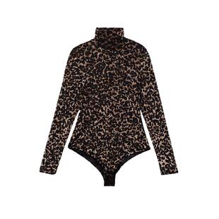 Intimissimi意舒漫辣妹豹纹性感高领长袖紧身显瘦连体衣BOD2587