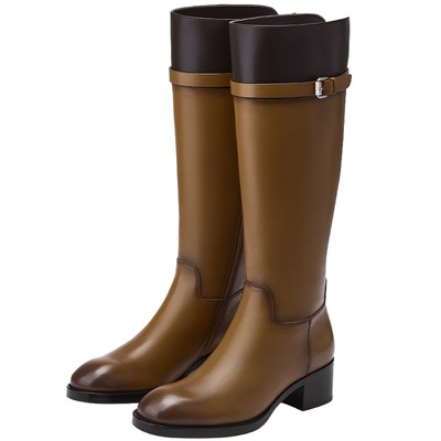 小桃同款73hours女鞋马赛季节2025冬季新款骑士靴瘦瘦靴长筒靴子