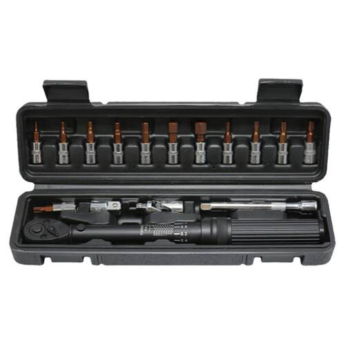 欣泽1/4扭力扳手工具组合套装山地自行车摩托车便捷工具箱2-24N.M