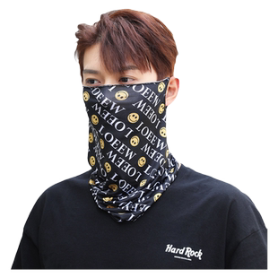 防晒面罩男女遮全脸挂耳面纱夏天薄款冰丝头巾运动护颈围脖套脸罩