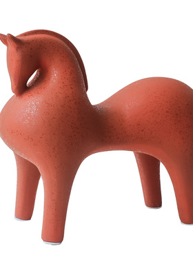 创意抽象肥马陶瓷摆件乔迁礼物 北欧风情肥马茶几办公桌酒柜装饰