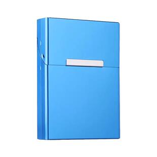 来福6.5mm中支纯铝合金翻盖磁扣烟盒 防潮抗压20支整包装男女通用