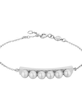 原创系列925银玫瑰淡水珍珠手链