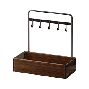 桌面毛笔挂架多功能收纳架文房四宝摆件专用笔托铁艺台面毛笔可放笔搁储物架中式实木悬挂式学生书法专用笔架