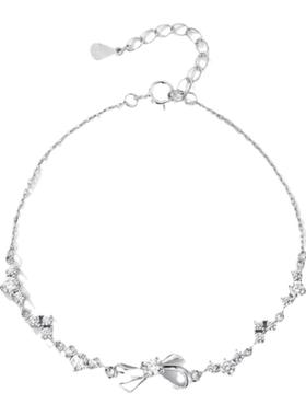 超闪手链999纯银礼物轻奢锆石女