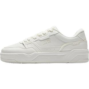 安踏C37板鞋丨软底舒适板鞋男休闲简约小白鞋滑板运动鞋112538022