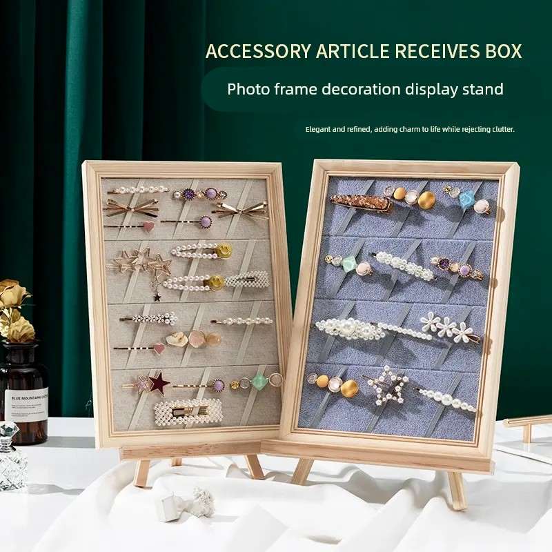 发夹展示板发卡头饰挂墙首饰架家用耳环项链收纳饰品展示相框陈列