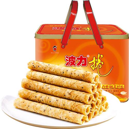 波力鸡蛋卷礼盒鸡蛋卷罐海苔卷手工饼干糕点送礼好货零食