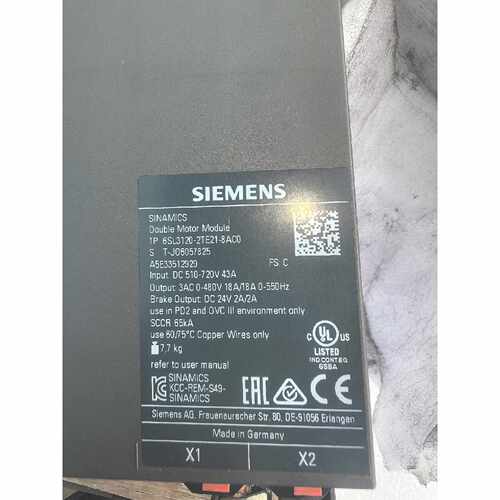 6SL3120-2TE21-8AD018A双轴驱动器，询价