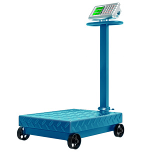 带轮子500kg电子秤商用600公斤精准称重电子称工业用大型折叠磅秤