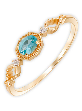 日系小众复古气质水蓝色磷灰石925银镀金戒指环小坠子项链锁骨链