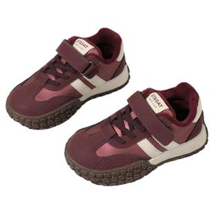 星期六儿童运动鞋休闲女童软底板鞋冬季2025新款中大童加绒德训鞋