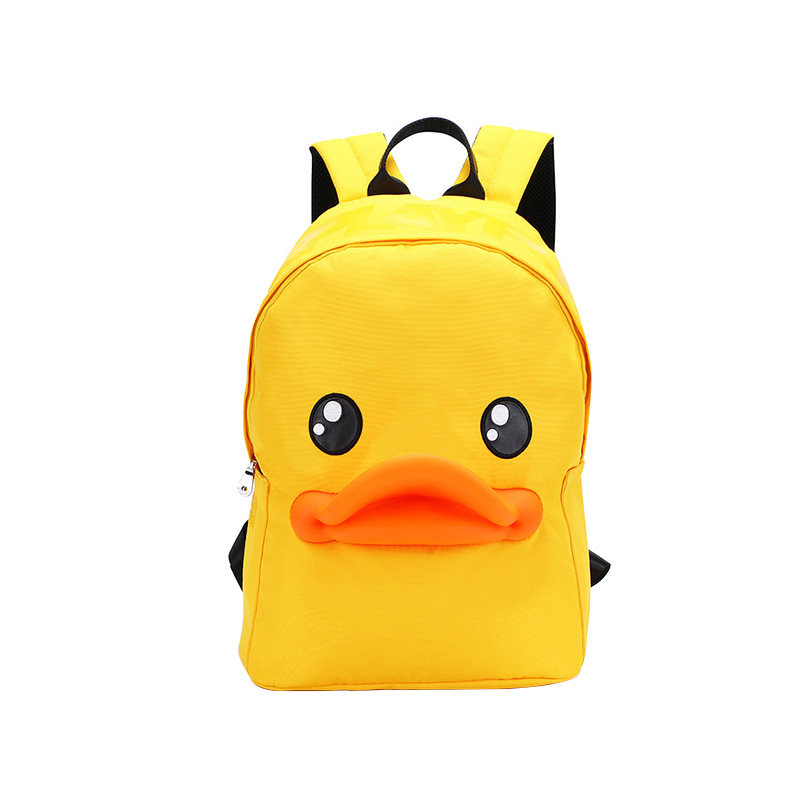 香港B.Duck小黄鸭3D立体鸭嘴双肩包女生时尚休闲背包大号可爱书包