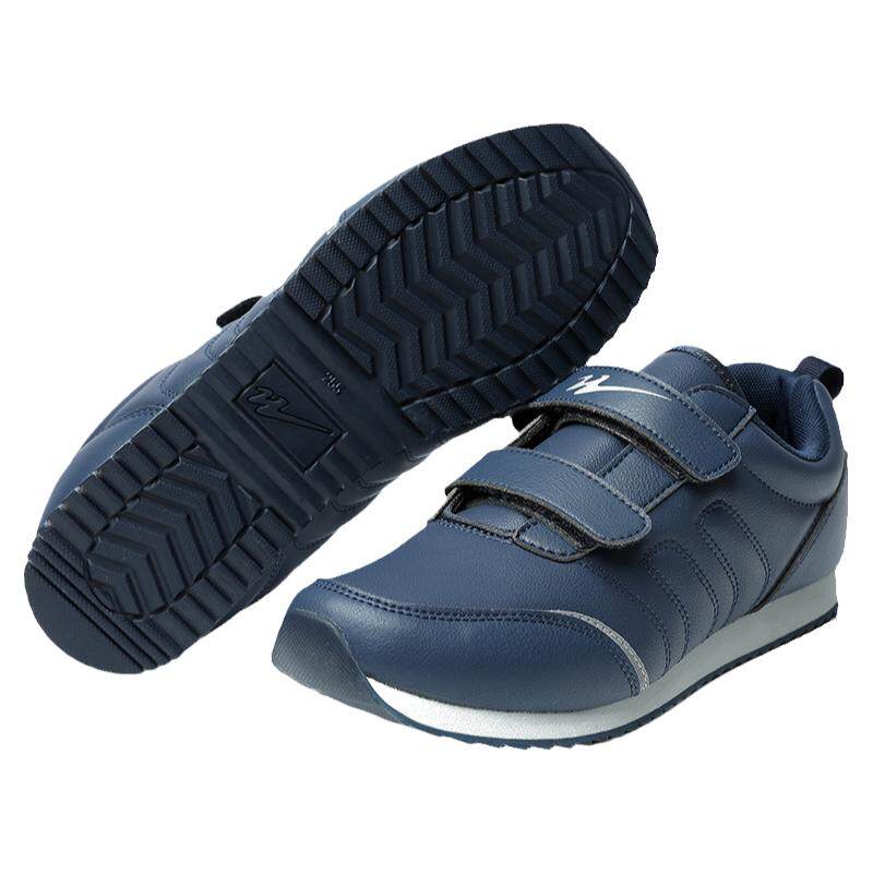 双星老人鞋皮面防滑休闲轻便男鞋中老年健步鞋爸爸运动鞋女不防水