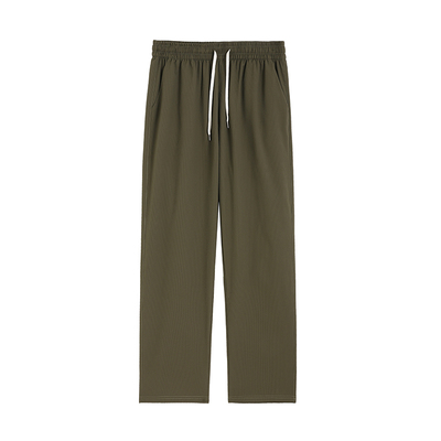 夏季薄款裤子男2025新款休闲裤九分直筒裤男生宽松阔腿裤学生运动