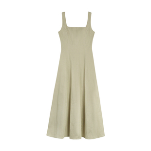 pusumede赫本风吊带连衣裙女夏法式高级感气质无袖背心裙收腰长裙