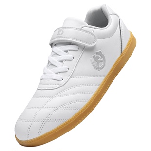 双星武术鞋儿童训练专用鞋男女童魔术贴防滑练功鞋软底专业太极鞋