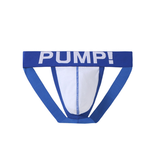 PUMP内裤低腰性感囊袋男士纯棉提臀双丁字裤透气欧美青年运动T裤