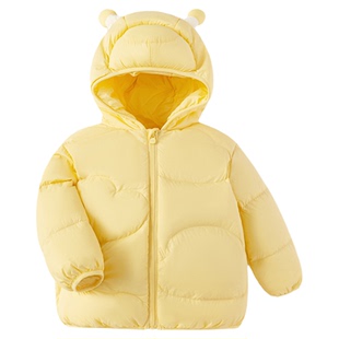 巴拉巴拉宝宝羽绒服婴儿轻薄外套黄色儿童冬装新款男童衣服女童装
