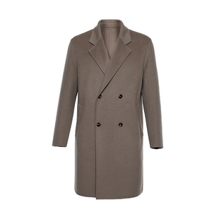 【手工双面羊毛】callisto男士冬季2025中长款保暖绵羊毛大衣外套